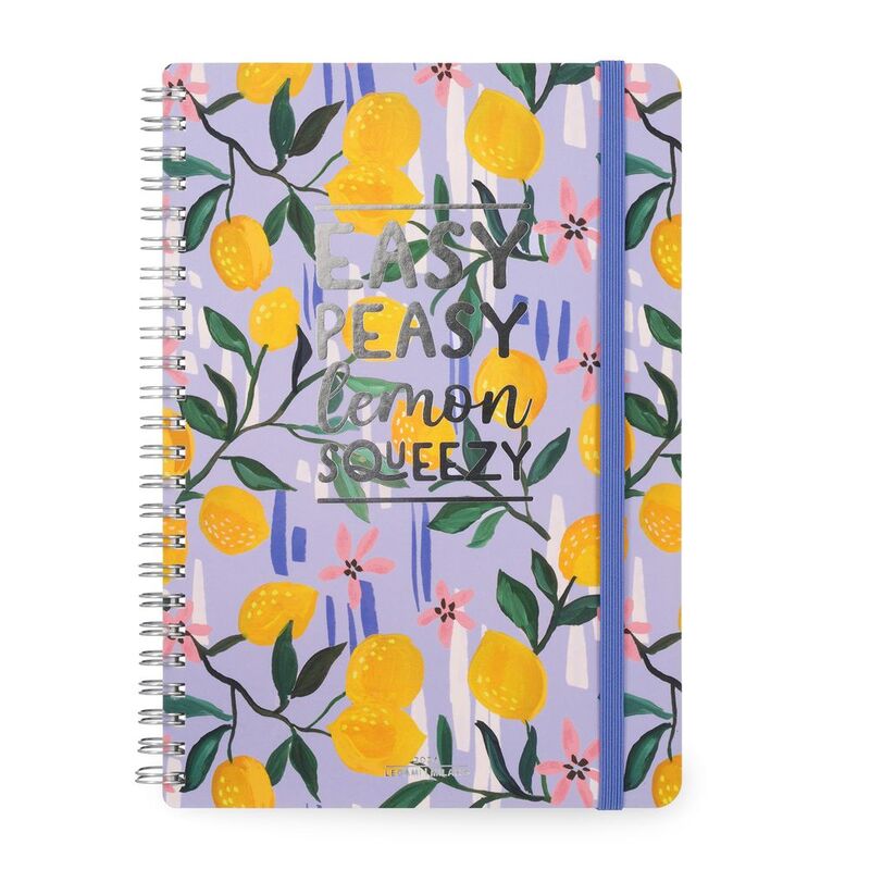 Legami 12-Month Diary - 2024 - Large Weekly Spiral Bound Diary - Lemon