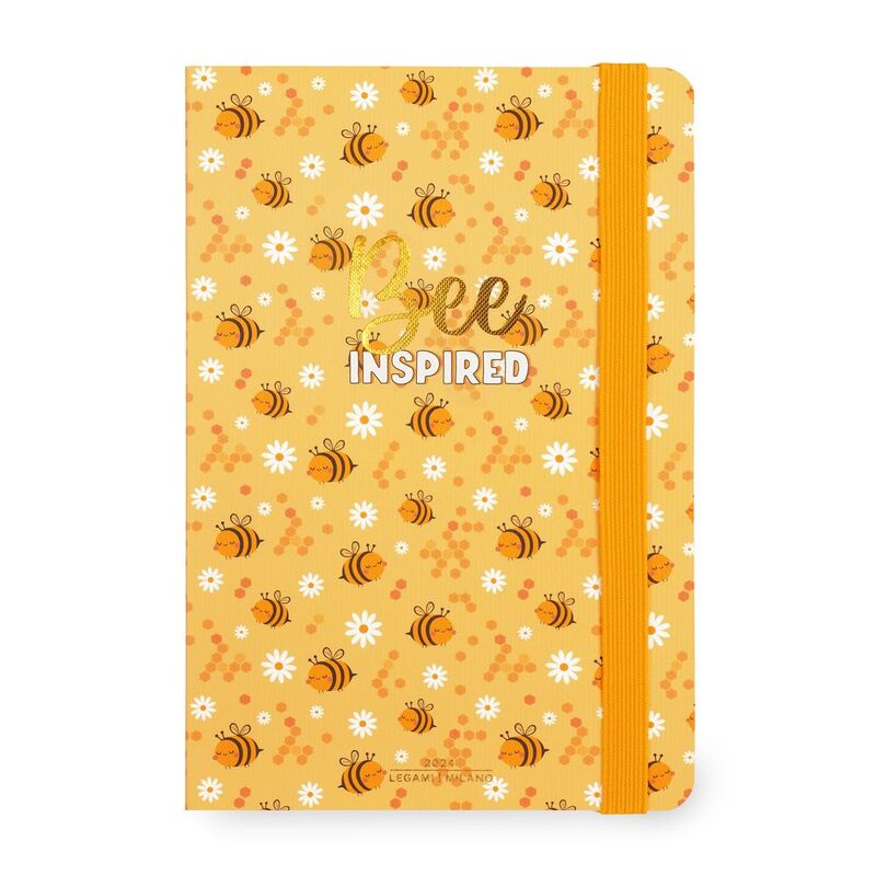 Legami 12-Month Diary - 2024 - Medium Weekly Diary with Notebook - Bee