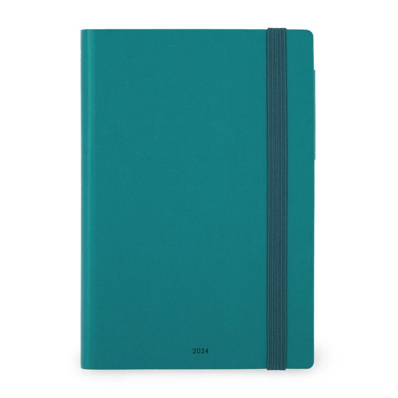 Legami 12-Month Diary - 2024 - Medium Weekly Diary with Notebook - Green