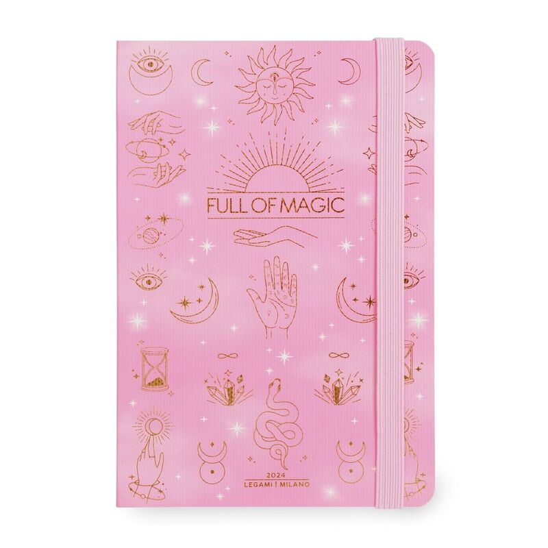 Legami 12-Month Diary - 2024 - Medium Weekly Diary with Notebook - Magic