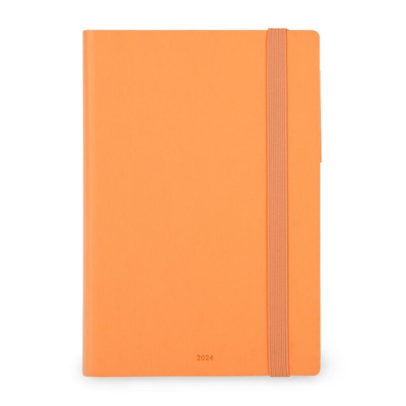 Legami 12-Month Diary - 2024 - Medium Weekly Diary with Notebook -Orange