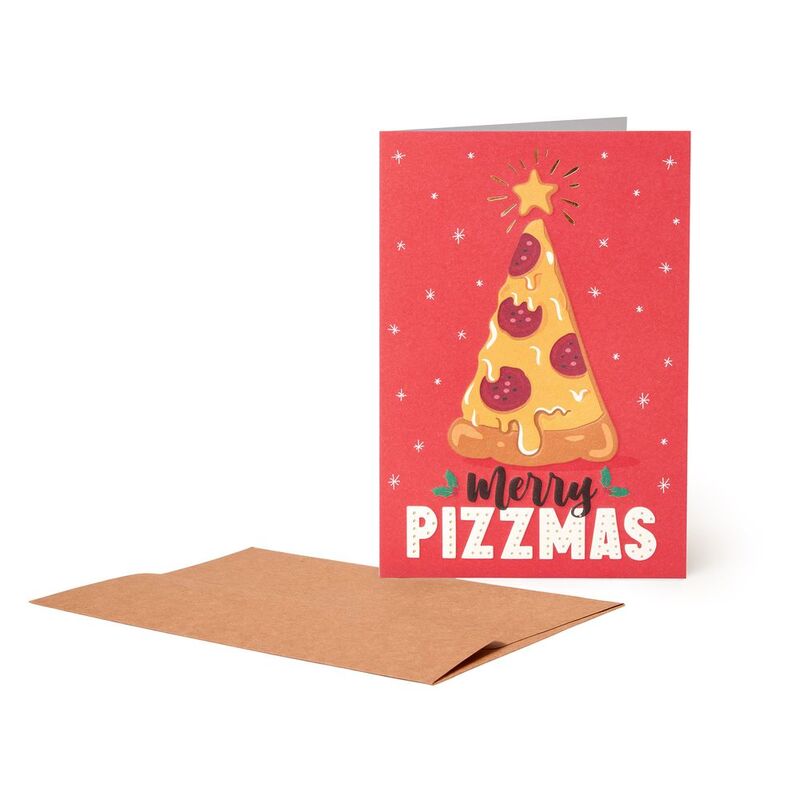 Legami Large Greeting Card (11.5 x 17cm) - Merry Pizzmas