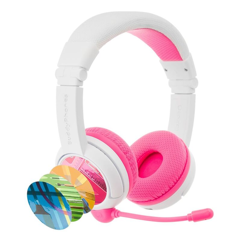 BuddyPhones SchoolPlus Wireless Kids Headphones - Pink