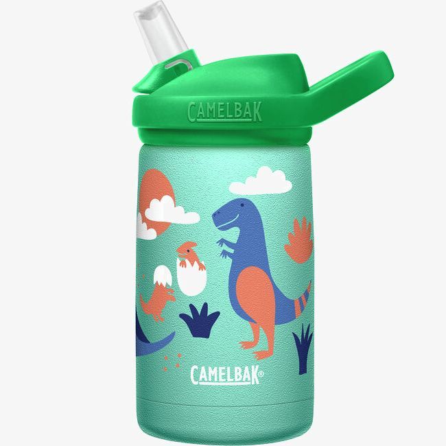 Camelbak Eddy+ Kids Stainless Steel Vacuum Insulated Water Bottle 355ml - Dino Volcanos (Back To School) (Limited Edition)