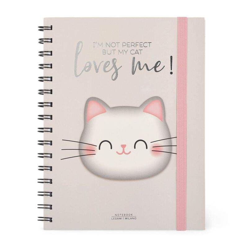 Legami Large Spiral A5 Notebook - Kitty