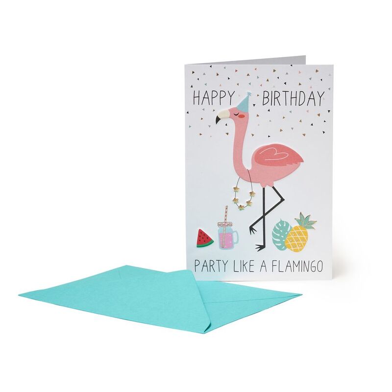 Legami Greeting Card - Large - Party Flamingo (11.5 x 17 cm)