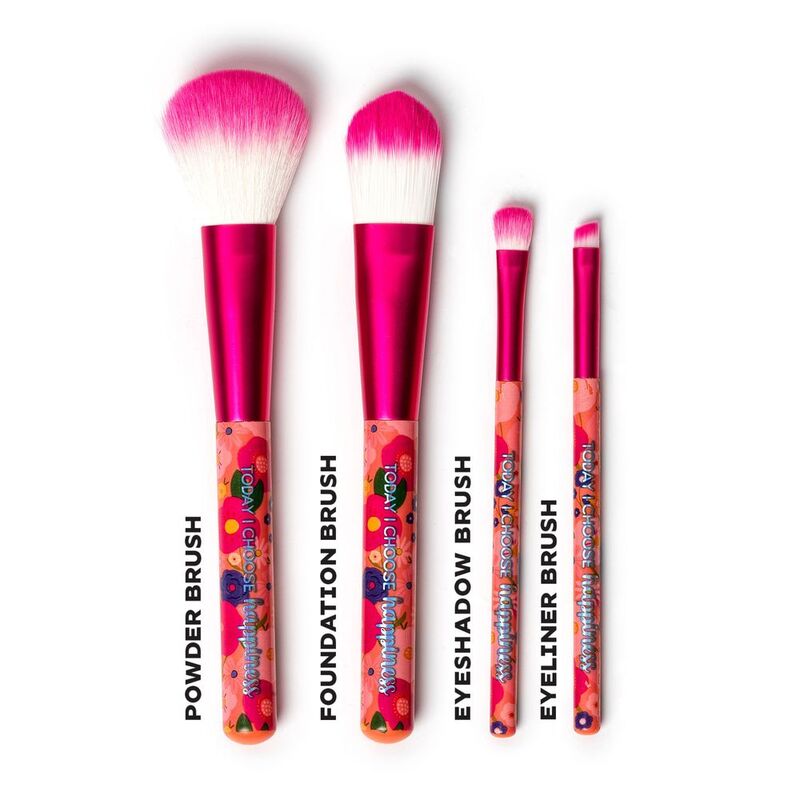 Legami Set of 4 Makeup Brushes - Oh My Glow!- Flowers