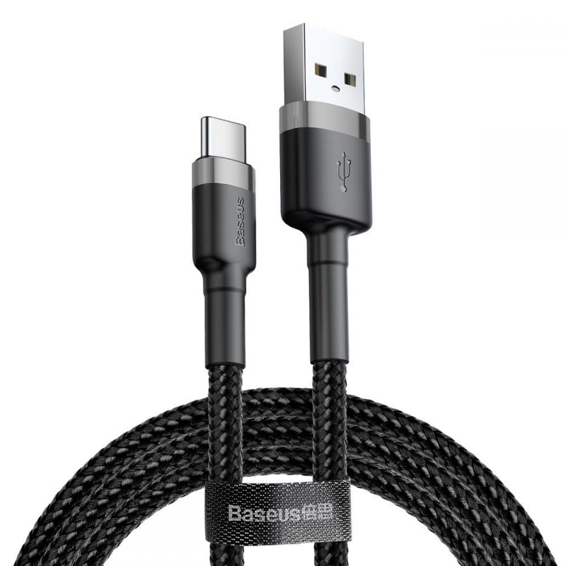 Baseus cafule Cable USB For Type-C 2A 2m - Gray/Black