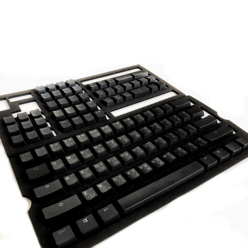 Ducky 108 Arabic Keys PBT Seamless Double Shot Keycap Set - Black