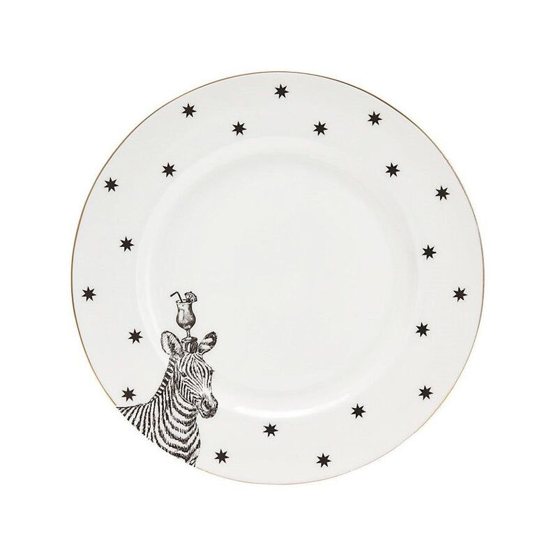 Yvonne Ellen Monochrome Dinner Plate - Zebra (26.5 cm)