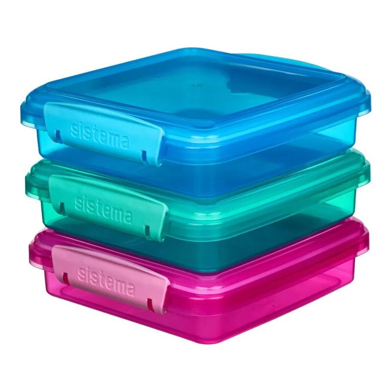 Sistema Sandwich Box 450 ml (Assorted Colors - Includes 1)Pink/Blue/Green