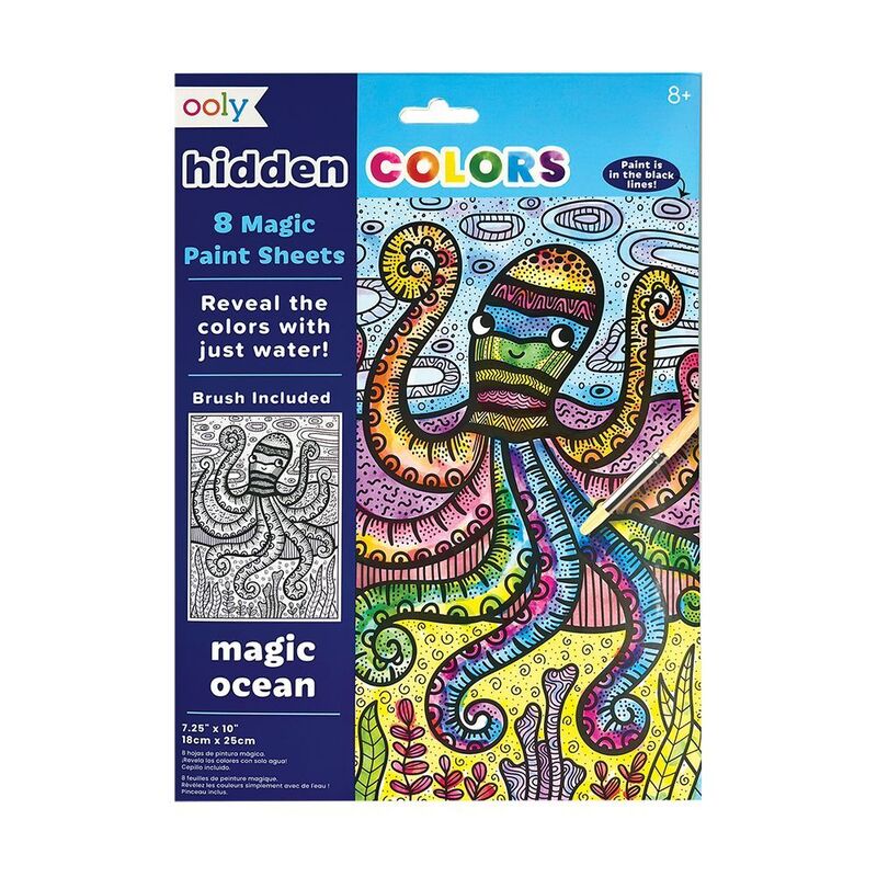 OOLY Hidden Colors Magic Paint Sheets - Magic Ocean