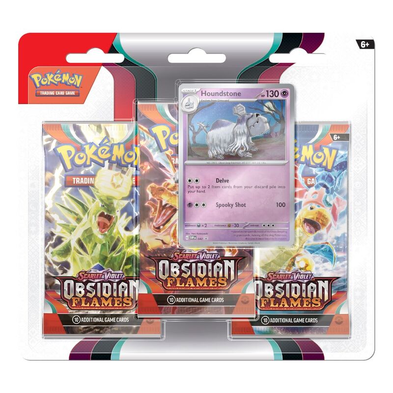 Pokemon TCG Scarlet And Violet 3 Obsidian Flames Three Pack Blister (Assorted - Includes 1)