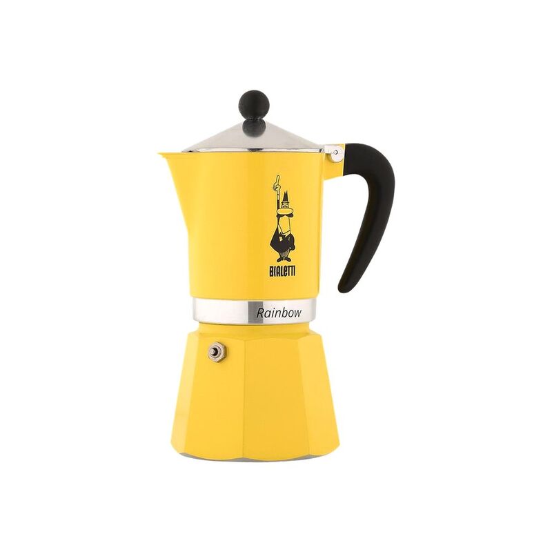 Bialetti Rainbow Espresso Maker 250ml - Yellow (Makes 6 Cups)