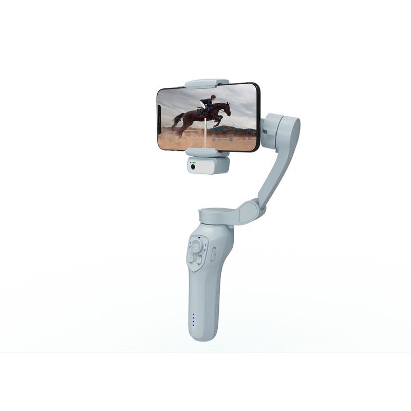 Porodo 3-Axis Gimbal Stabilizer Al Tracking & Gestures & iOS/Android App - Light Grey