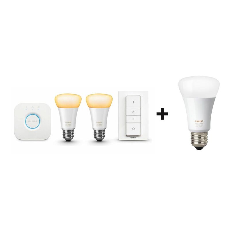Philips Hue White Ambience Starter Kit A60 +  Hue Color Bulb