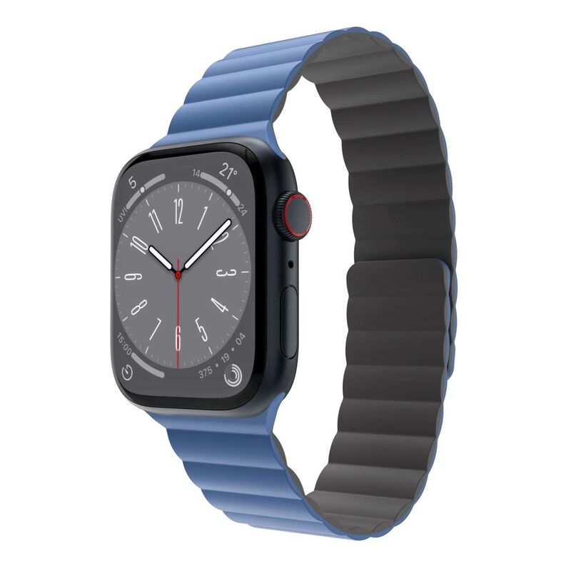 MagEasy Skin Silicone Strong Magnetic Watch Band for Apple Watch 42/44/45/49mm - Blue