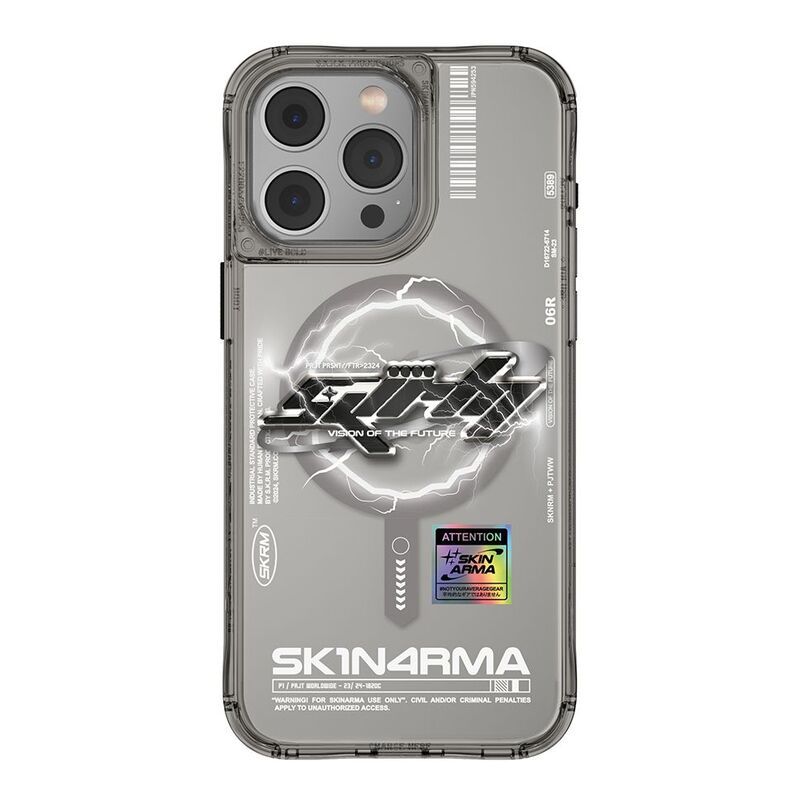 Skinarma iPhone 15 Pro Max Bolt Mag-Charge Case - Grey