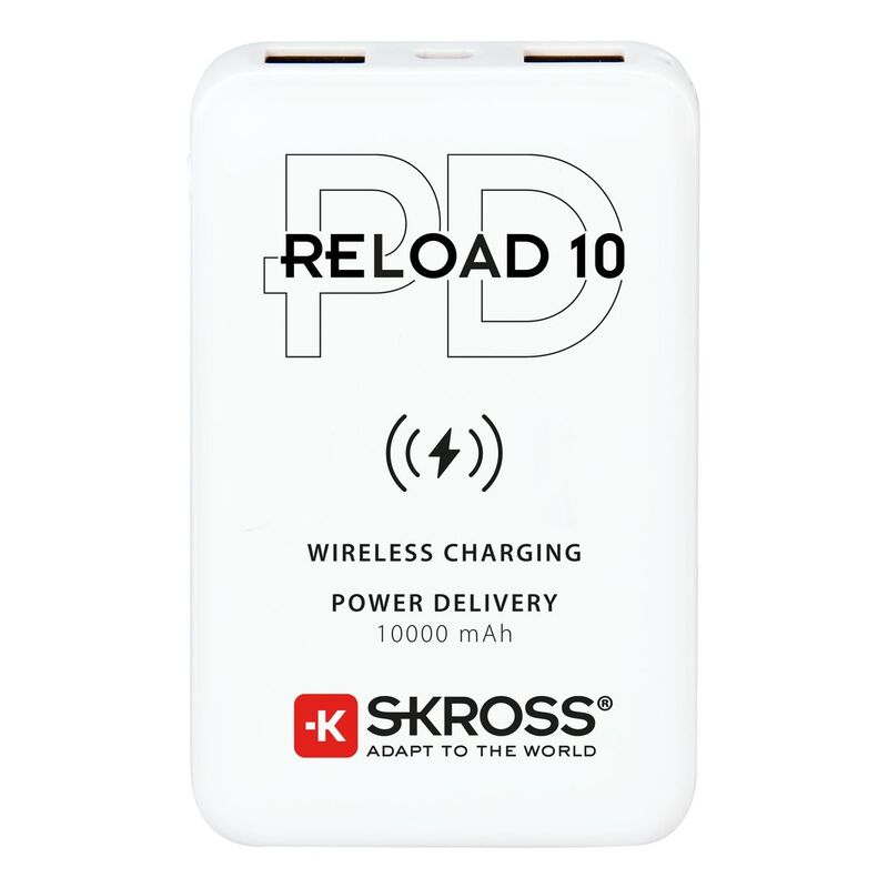 Skross Reload 10 Wireless Qi/PD Power Bank 10000mAh - White