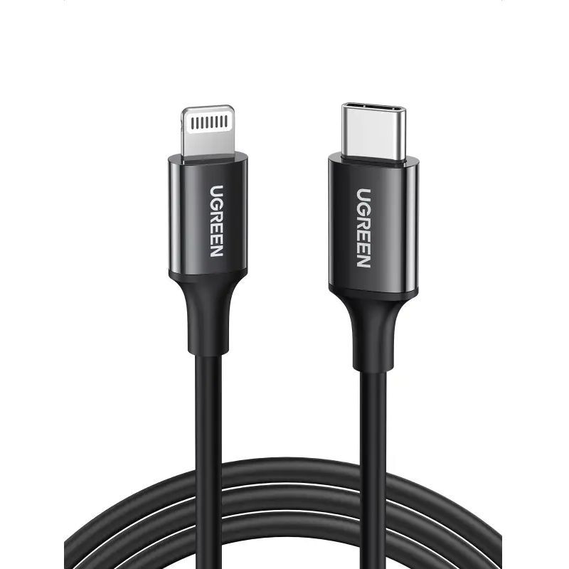 UGREEN USB-C to Lightning Cable Rubber Shell 1m - Black