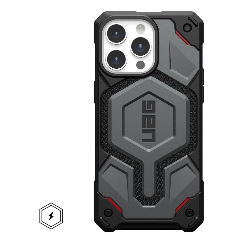 UAG Monarch Pro Kevlar For MagSafe iPhone 15 Pro Max Case - Kevlar Silver