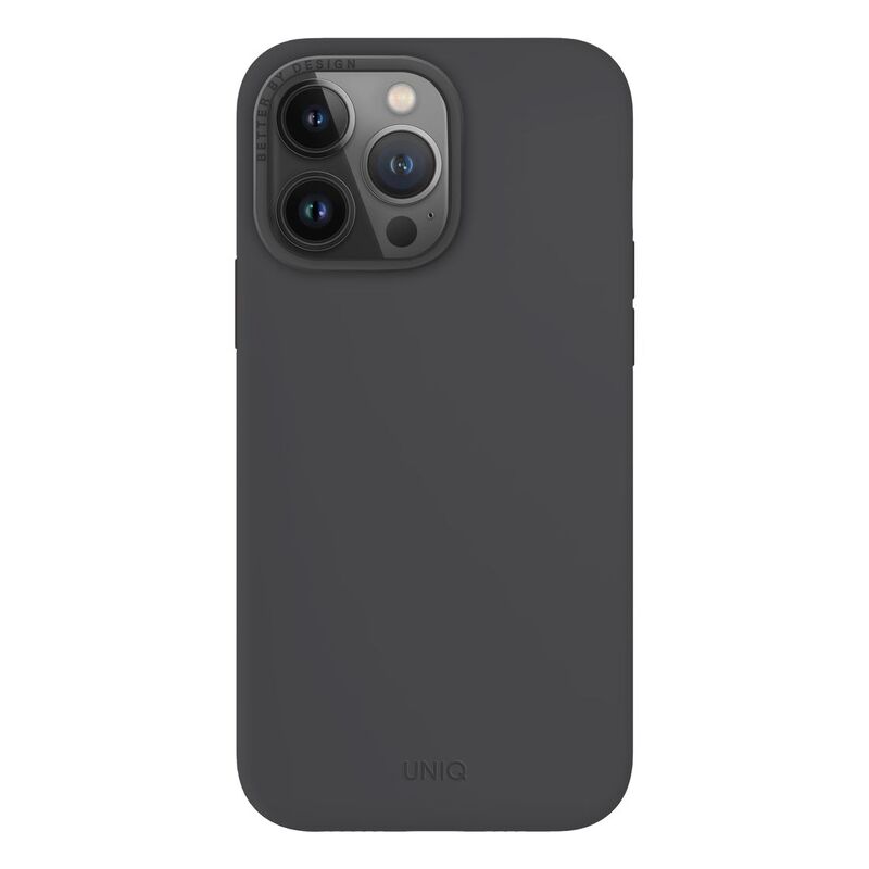 UNIQ Hybrid iPhone 15 Pro Max Case - MagClick Charging Lino Hue - Charcoal