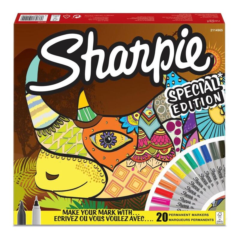 Sharpie Permanent Markers - Rhino (Pack of 20) (Assorted Colors)