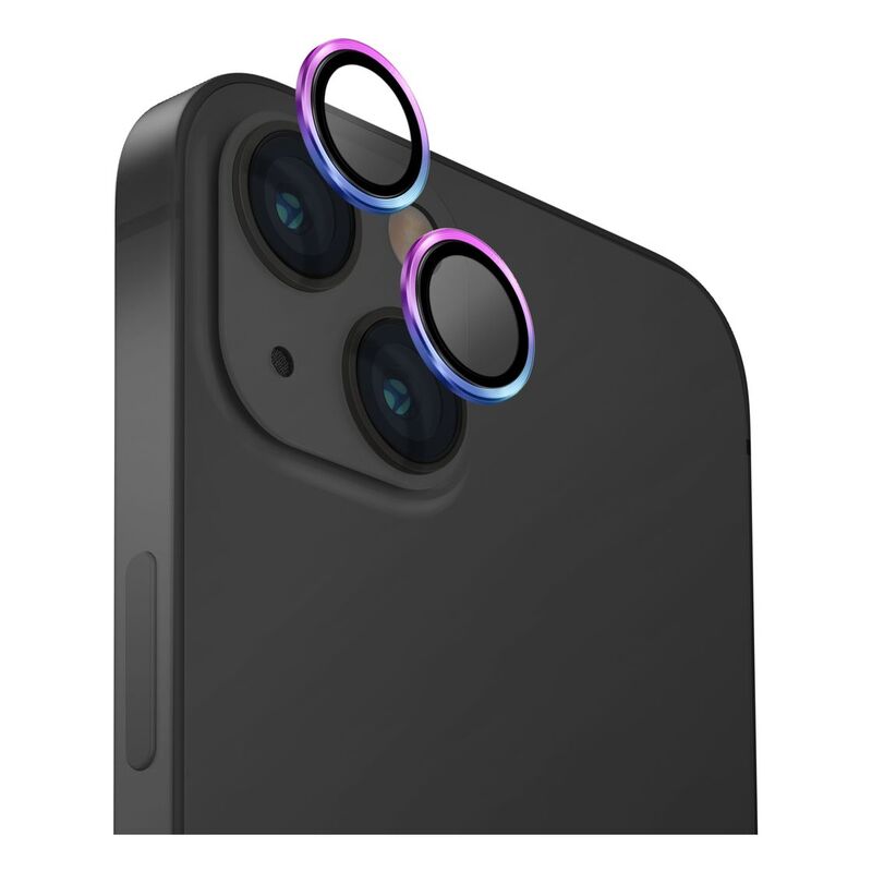 UNIQ Optix iPhone 15 Pro Max Aluminium Camera Lens Protector - Iridescent