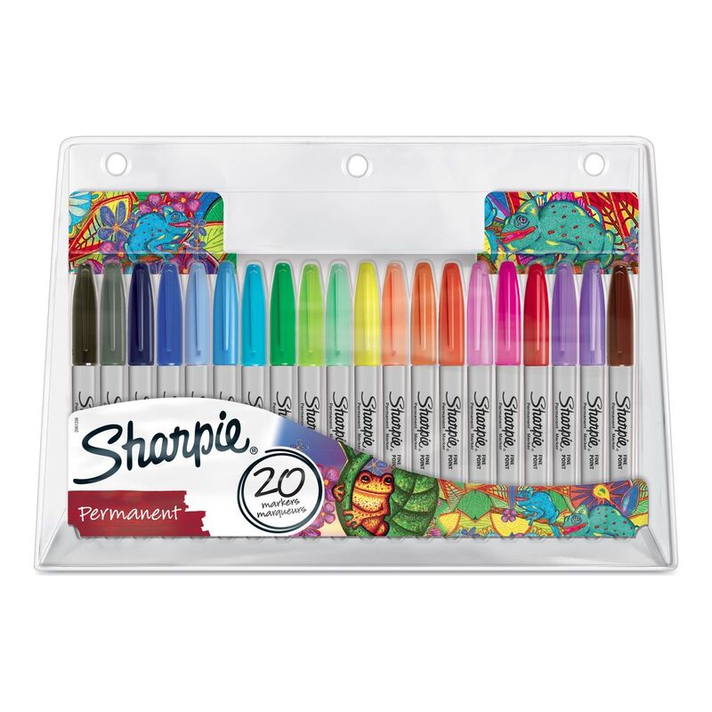Sharpie Permanent Marker Fine (Pack of 20) (Assorted Colors)