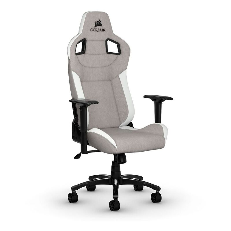 CORSAIR T3 RUSH 2023 - Fabric Gaming Chair - Gray/White