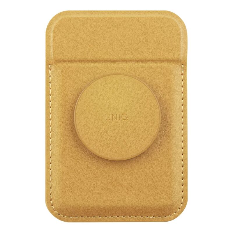 UNIQ Flixa Magnetic Card Holder And Pop-Out Grip-Stand - Canary