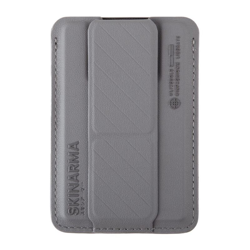SkinArma Mag-Charge Card Holder With Grip Stand - Kado Grey