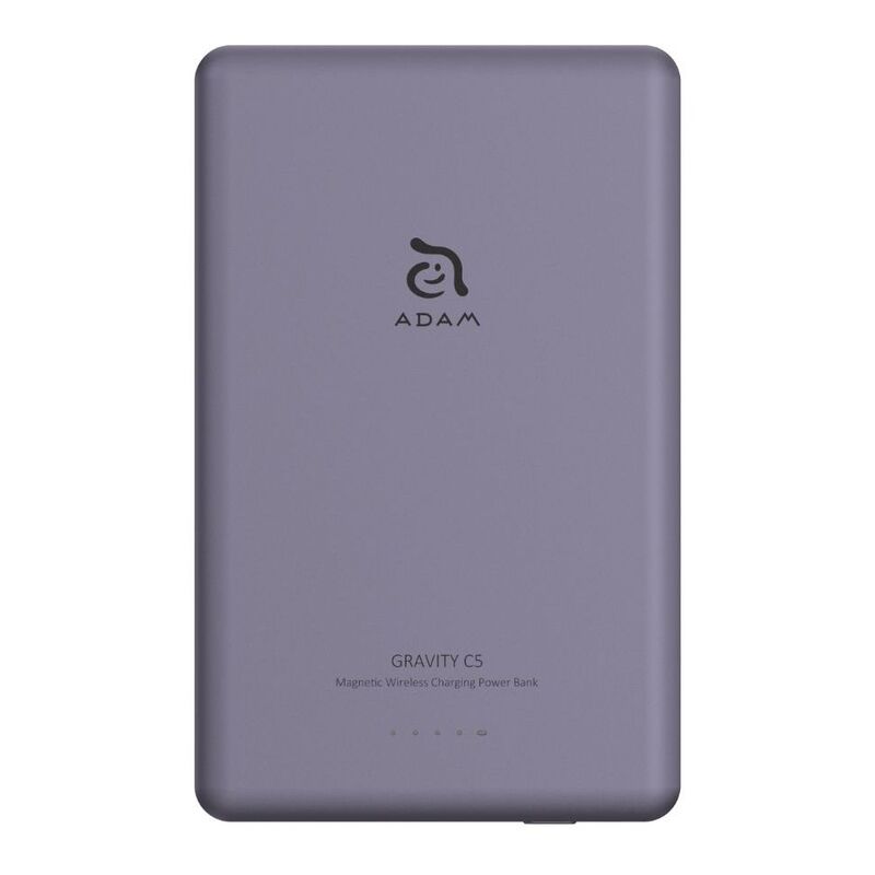 Adam Elements Gravity C5 5000mAh Magnetic Wireless Charging Power Bank - Purple