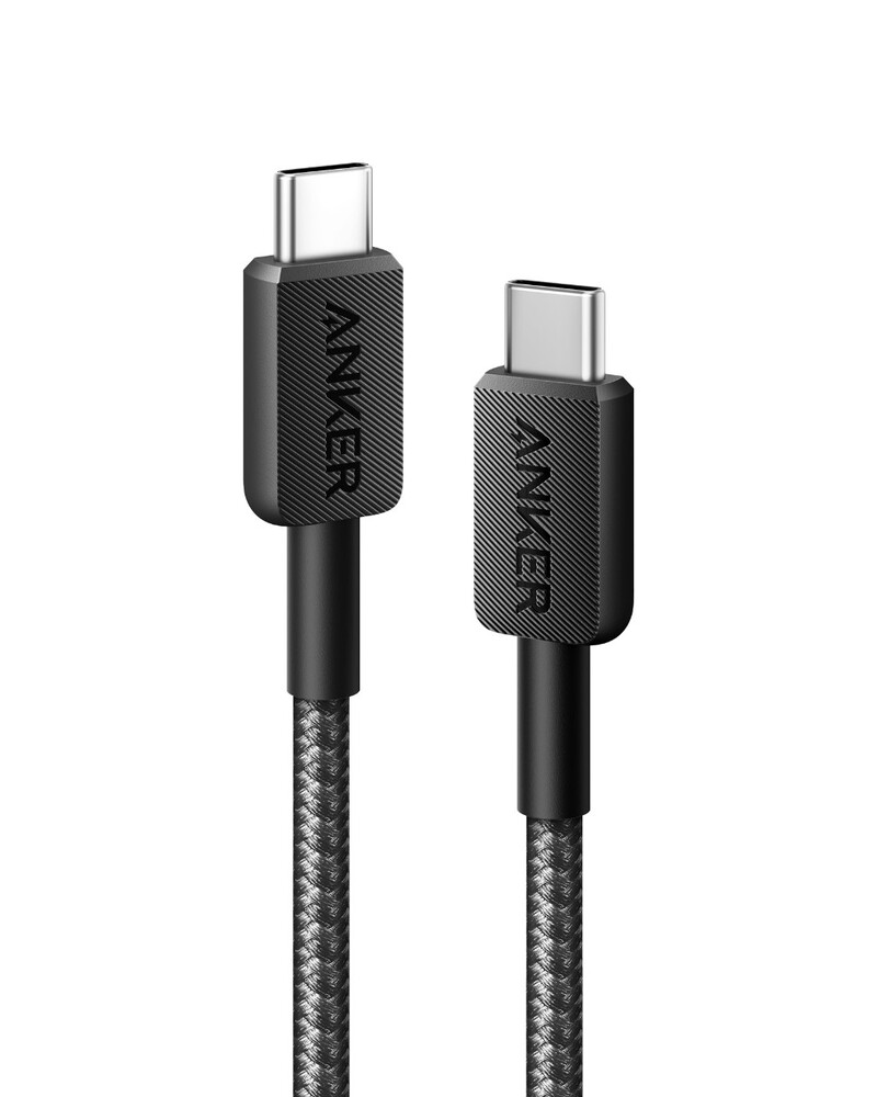 Anker 322 USB-C to USB-C Cable (Braided) 3ft - Black
