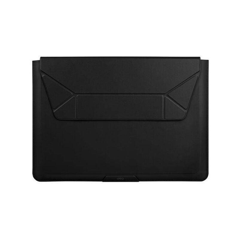 UNIQ Oslo Laptop Sleeve with Foldable Stand 14-inch - Jet Black