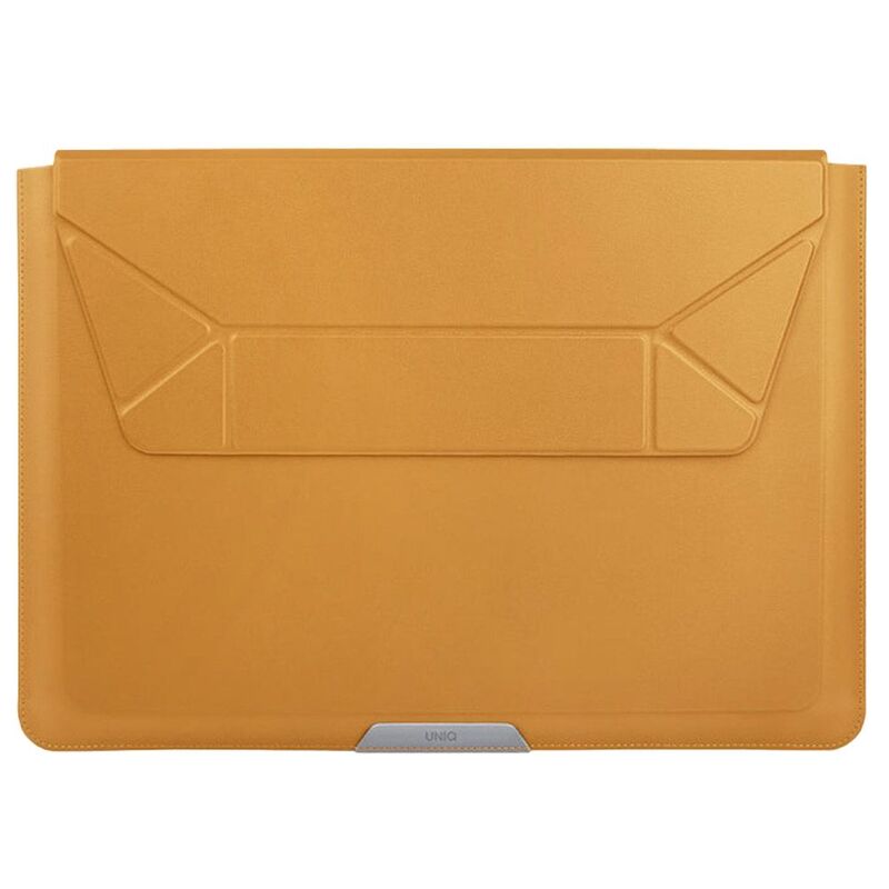 UNIQ Oslo Laptop Sleeve with Foldable Stand 14-inch - Deep Mustard