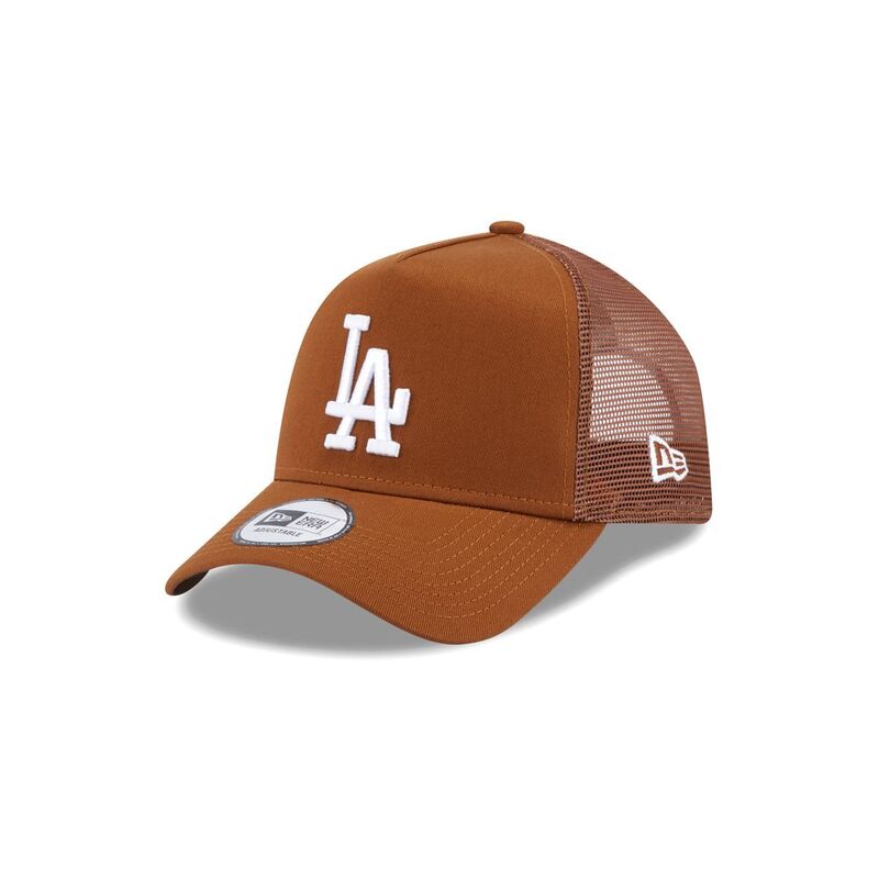 New Era MLB League Essential Los Angeles Dodgers Trucker Cap - Dark Beige