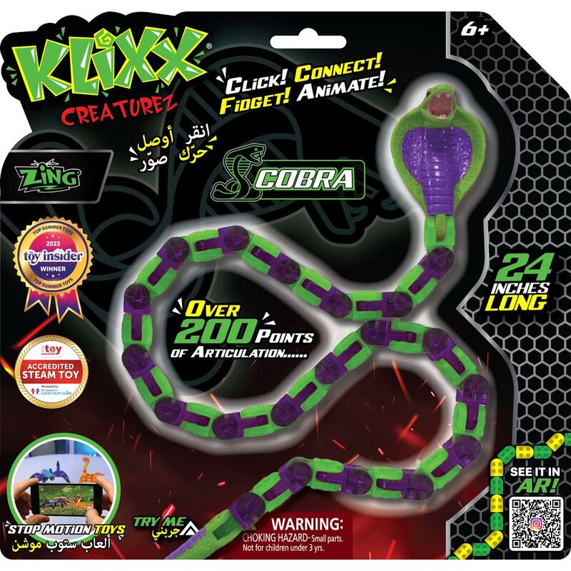 Klixx Creaturez Cobra Kids Toy