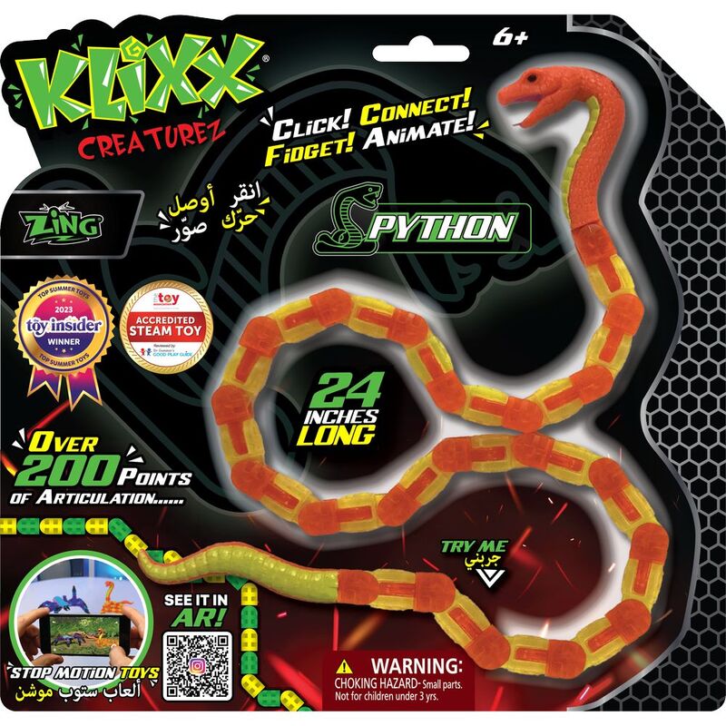 Klixx Creaturez Python Kids Toy