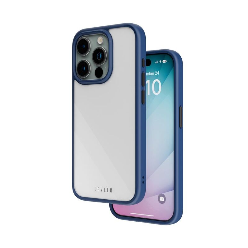 Levelo Solo Case For iPhone 15 Pro Max - Deep Blue