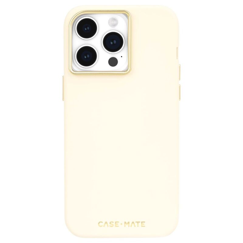 Case-Mate iPhone 15 Pro Max Silicone - Beige with MagSafe Case