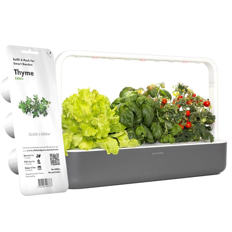 Click & Grow Indoor Smart Garden 9 & Thyme Plant Pods - Grey (Pack of 3)