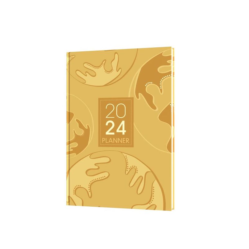 Collins Debden Viridian Calendar Year 2024 A5 Week-To-View Diary - Yellow Earth