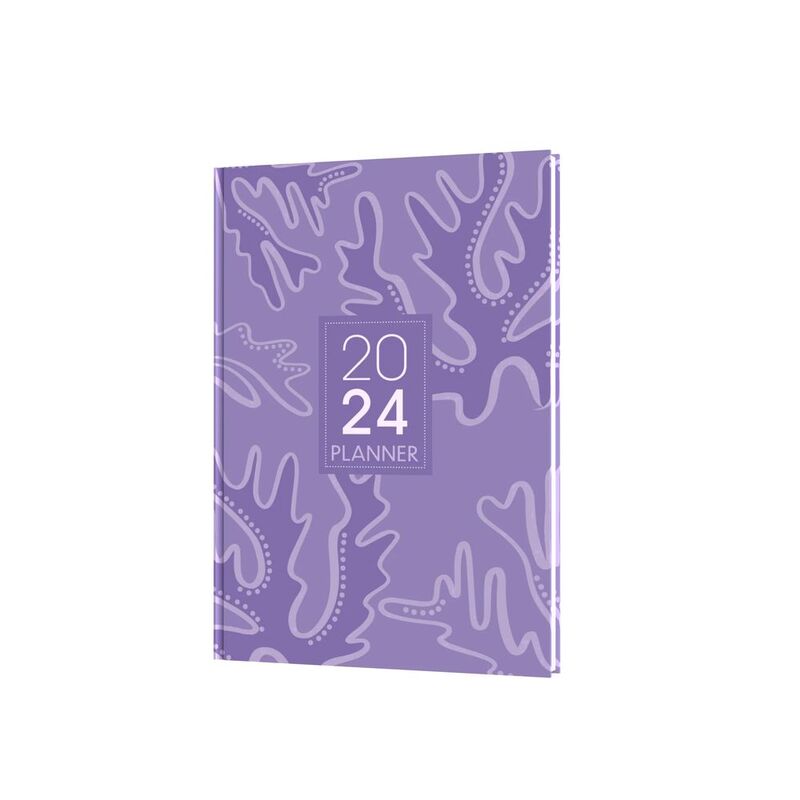 Collins Debden Viridian Calendar Year 2024 A5 Week-To-View Diary - Lilac Coral