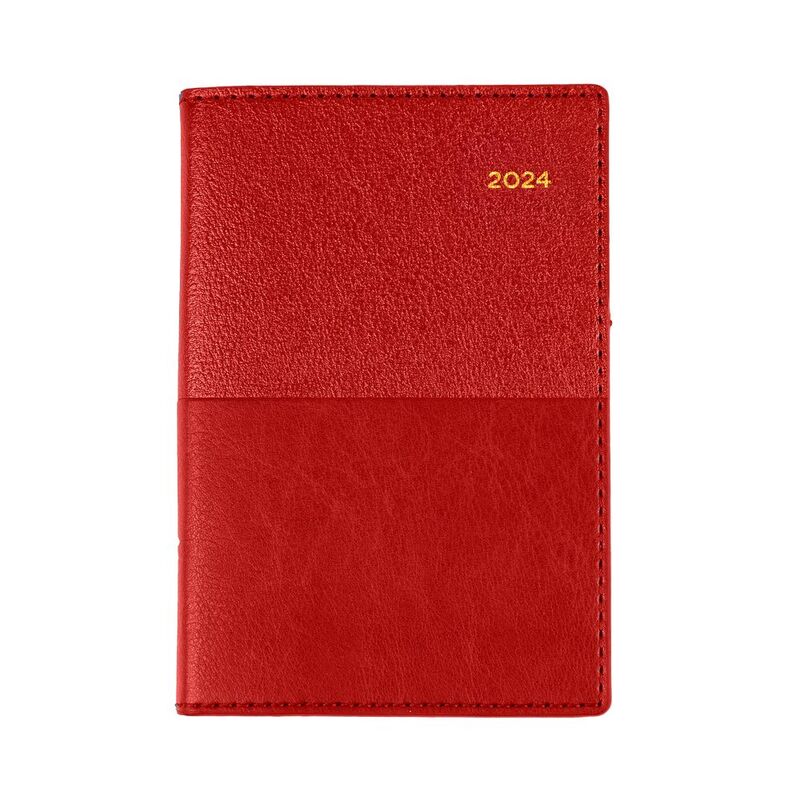 Collins Debden Valour Calendar Year 2024 Pocket Week-To-View Diary - Red