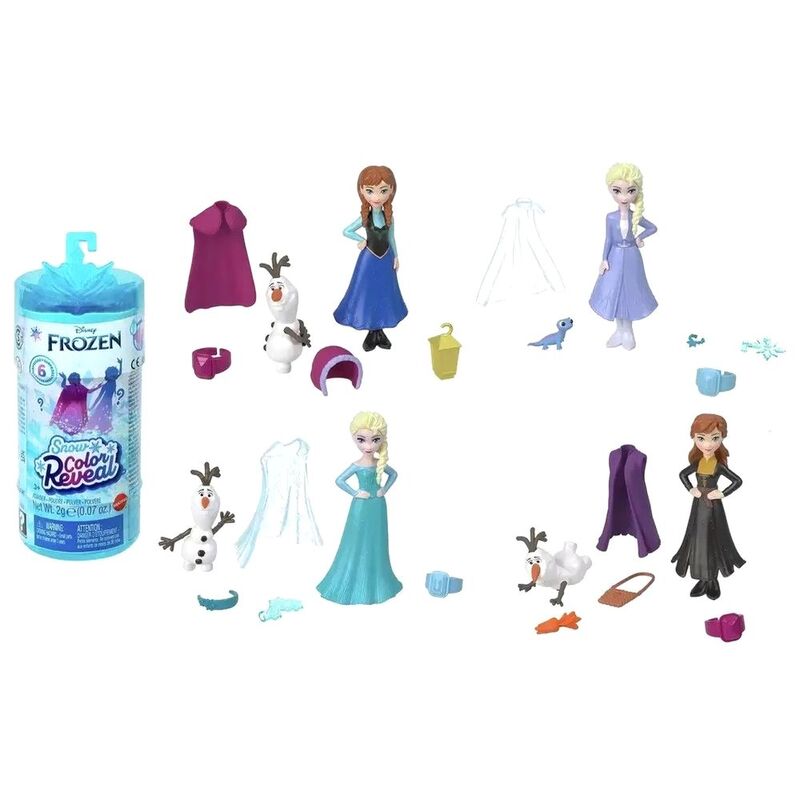 Barbie Disney Frozen Snow Color Reveal Dolls With Surprise HMB83 (Assortment - Includes 1)