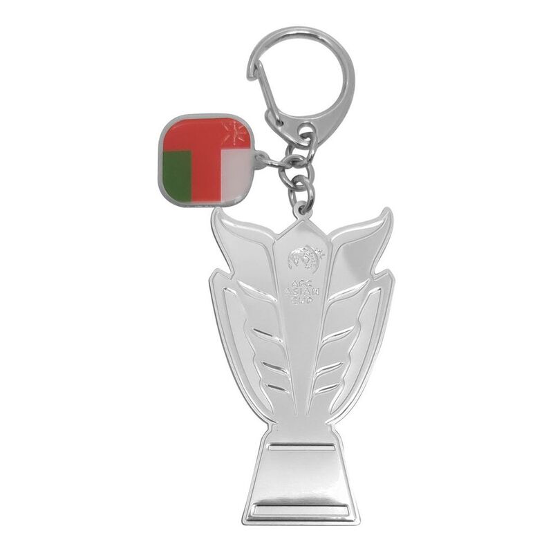 AFC Asian Cup 2023 2D Trophy Keychain with Country Flag - Oman