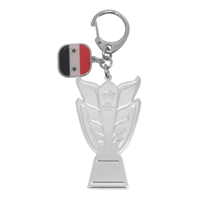 AFC Asian Cup 2023 2D Trophy Keychain with Country Flag - Syria
