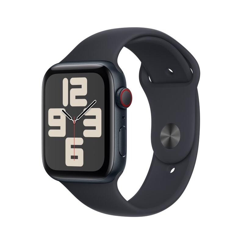 Apple Watch SE (2023) GPS + Cellular 44mm Midnight Aluminium Case with Midnight Sport Band - M/L