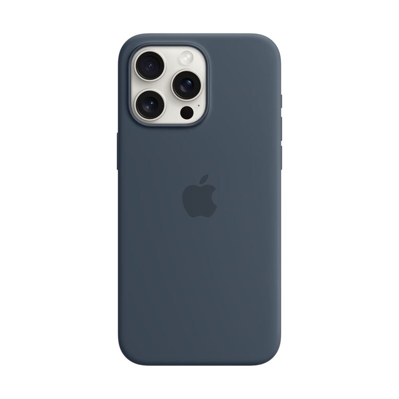 Apple iPhone 15 Pro Max Silicone Case with MagSafe - Storm Blue